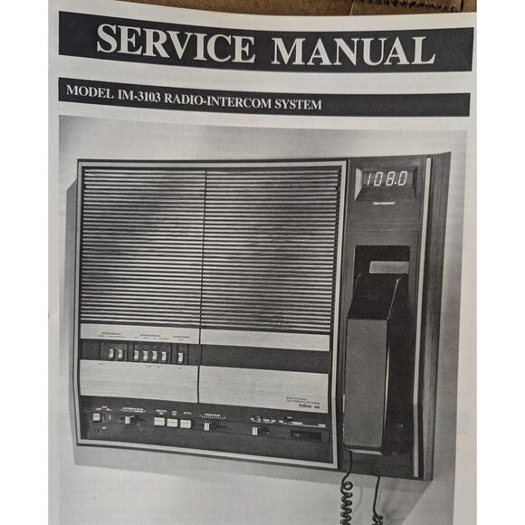 Nutone Service Manual for model IM-3103 radio-intercom system - Picture 2 of 6